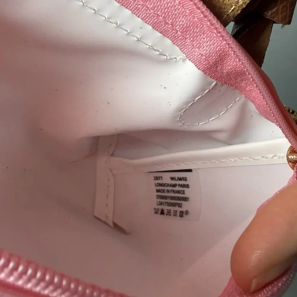 Longchamp Le Pliage XS Pink Crossbody Top Handle Nylon Mini Bag
